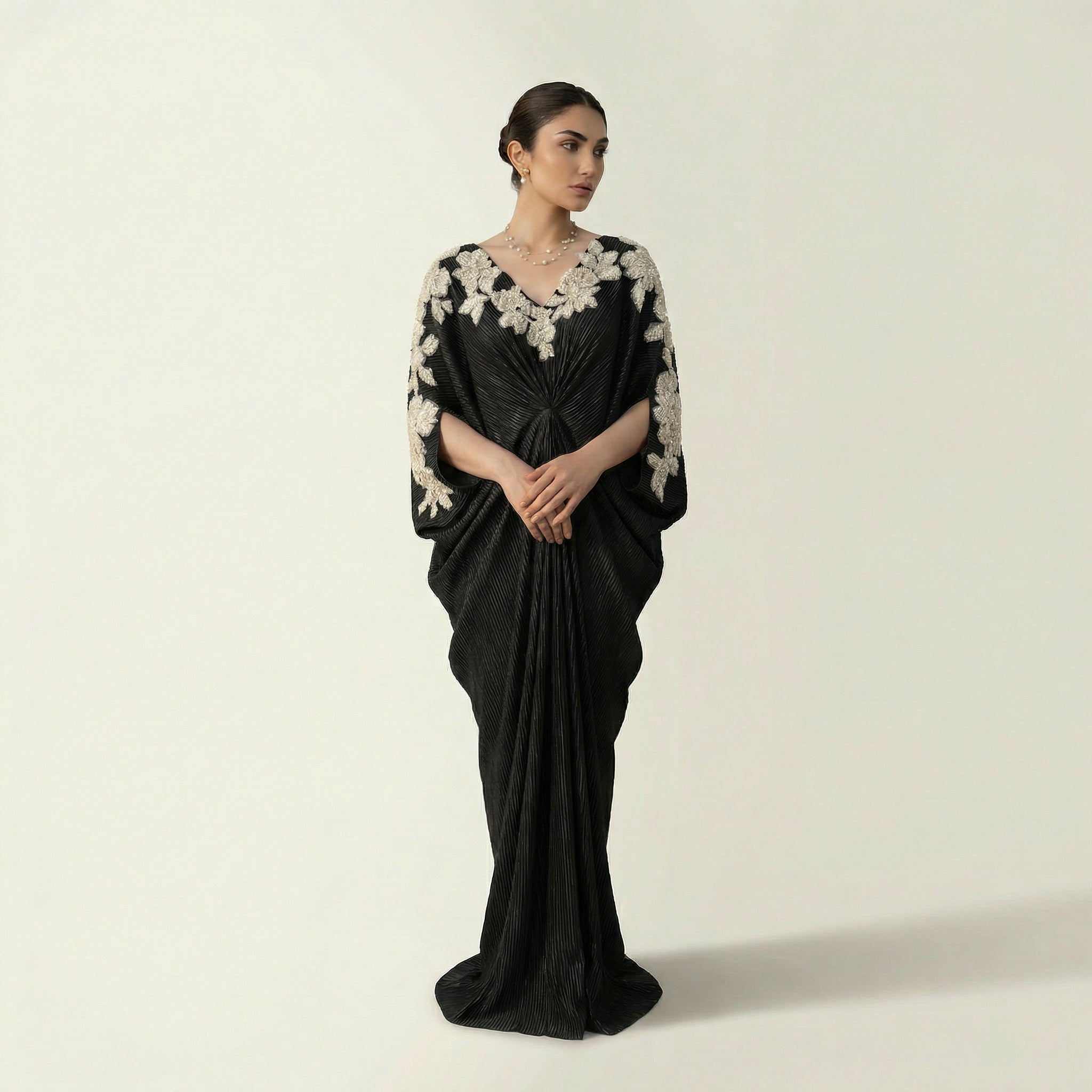 Black and white kaftan